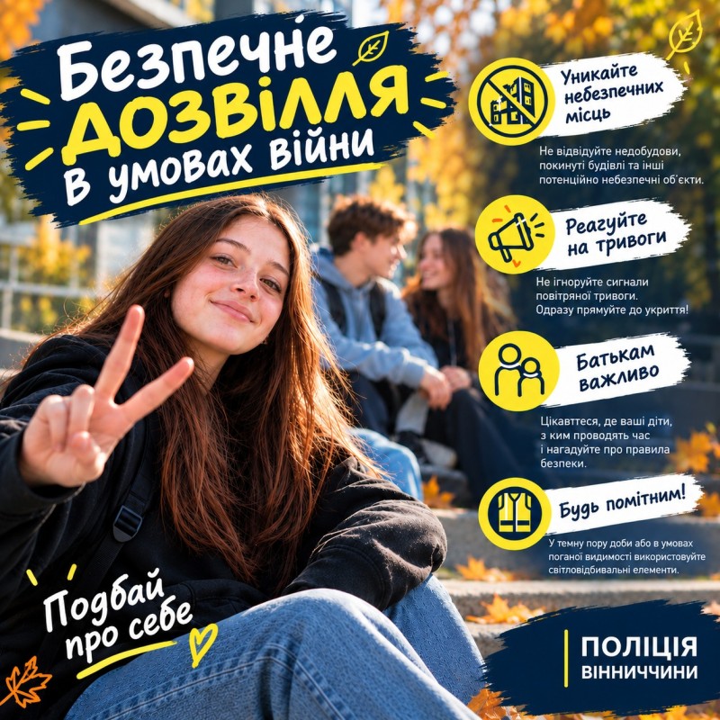 Вінницькі копи просять батьків уважніше ставитись до дітей під час канікул
