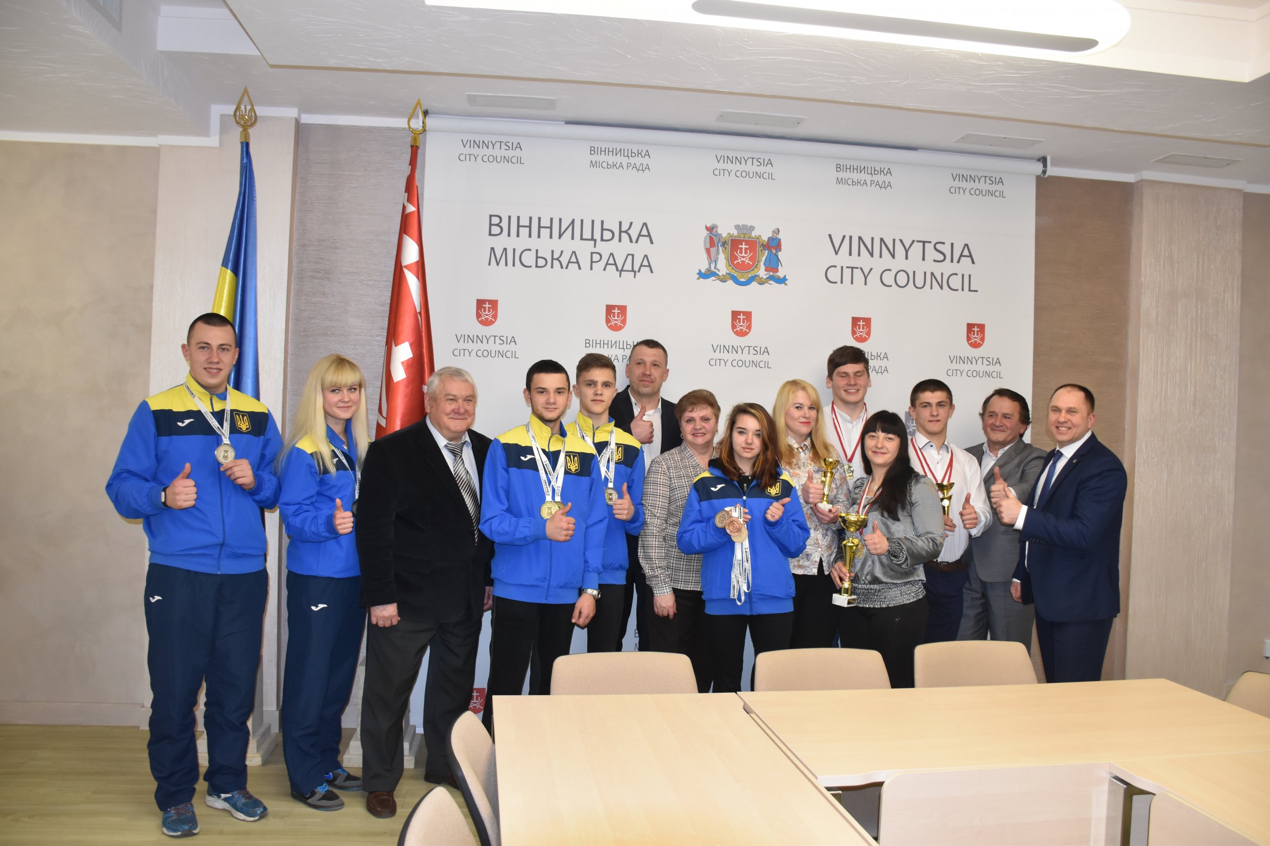 У міській раді привітали вінницьких спортсменів із значними досягненнями на чемпіонатах Європи