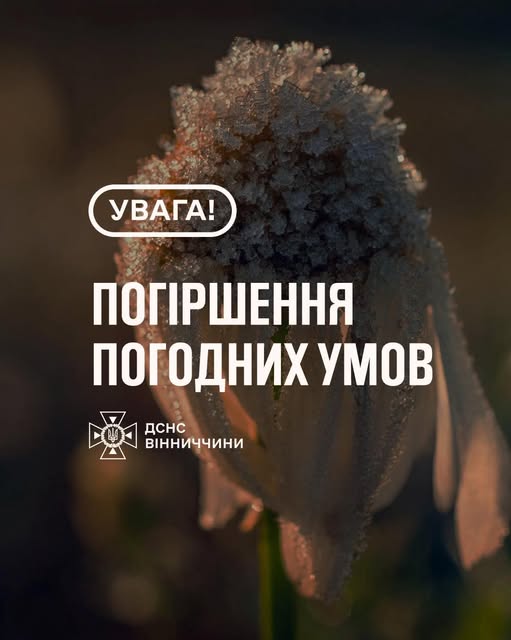 На Вінниччині обіцяють заморозки та сильний вітер