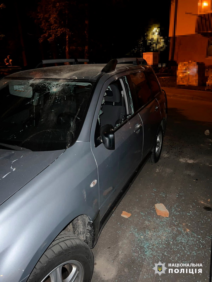 Нічний хуліганський ексцес: п'яний молодик пошкодив 12 автомобілів на вишенці