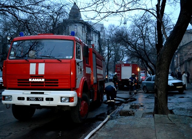 Пожар в центре Одессы: двое погибших