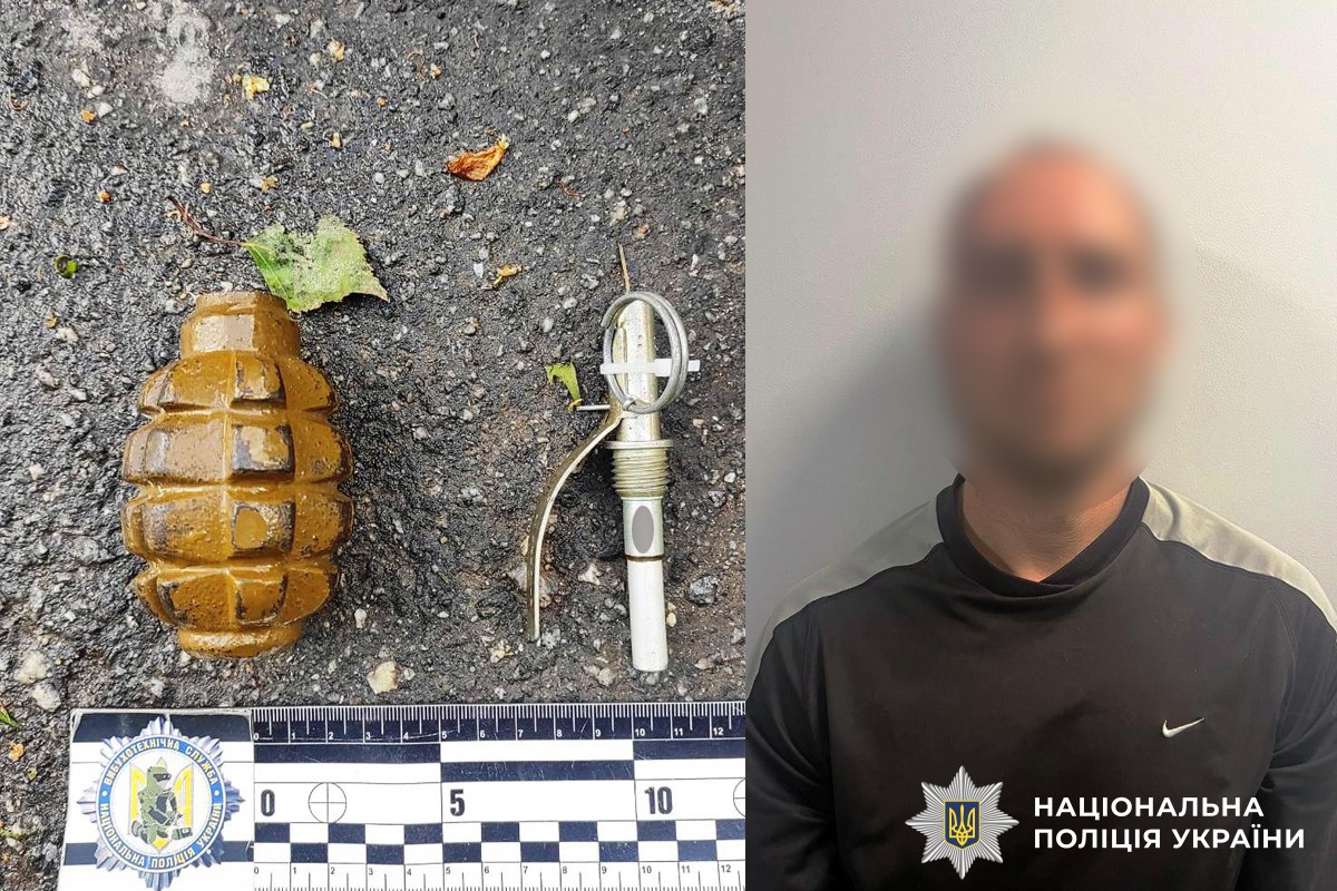 Граната замість каяття: домашній агресор зі Стрижавки переховувався в лісі та погрожував вибухом поліцейським