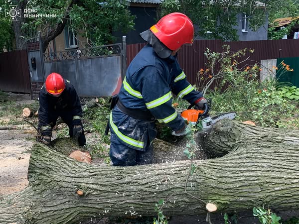 На Вінниччині вирувала негода - рятувальники ліквідовують наслідки