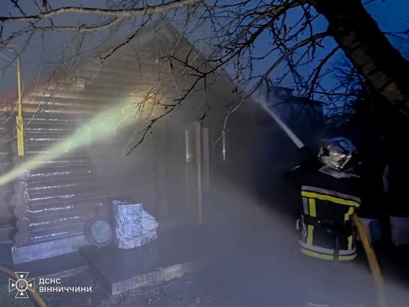 Неподалік Вінниці загорілась сауна(ФОТО)