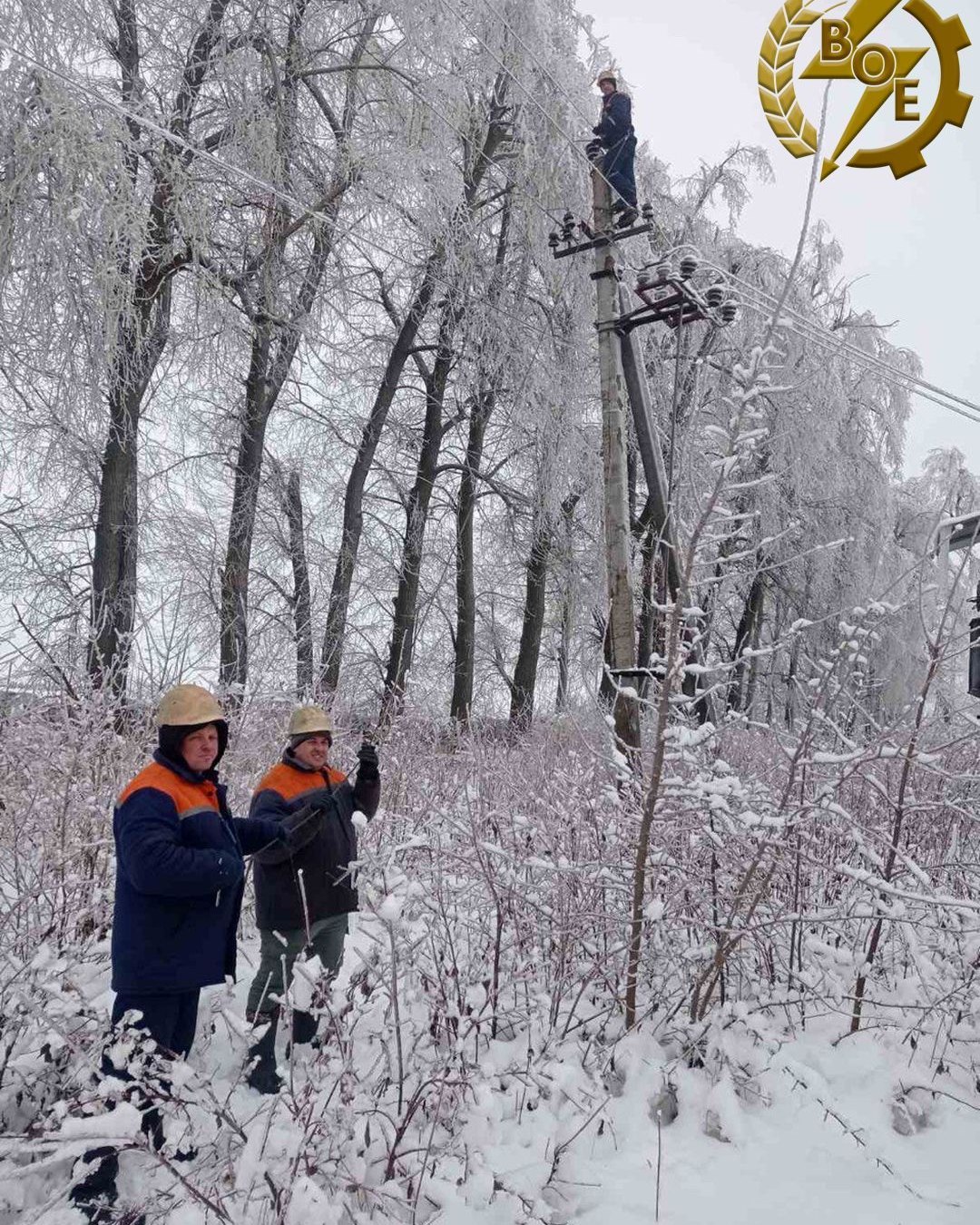 Ожеледь пошкодила електромережі: енергетики Вінниччини працюють у посиленому режимі