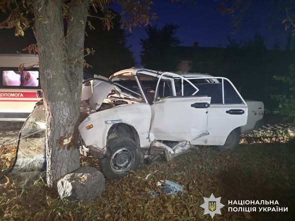 На Вінниччині автівка врізалась у дерево - двоє хлопців у лікарні