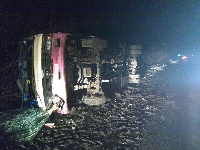 13 людей постраждали внаслідок аварії автобуса на Київщині