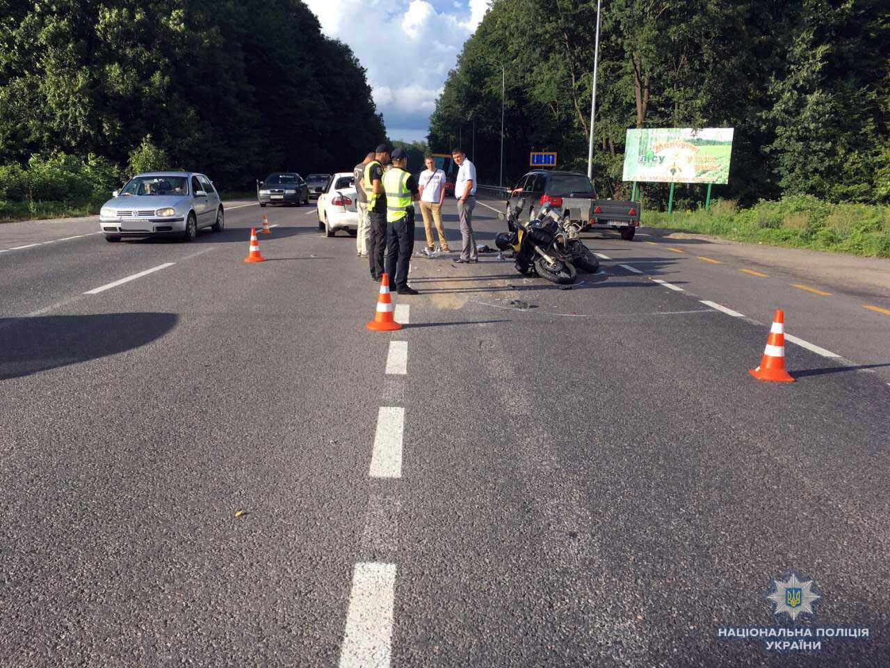 В аварії у Вінниці постраждав мотоцикліст