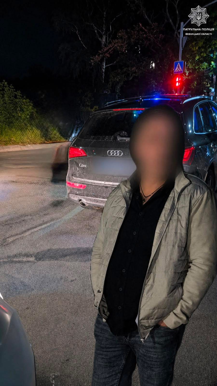У Вінниці патрульні зупинили водія Audi Q5 з ознаками сп’яніння