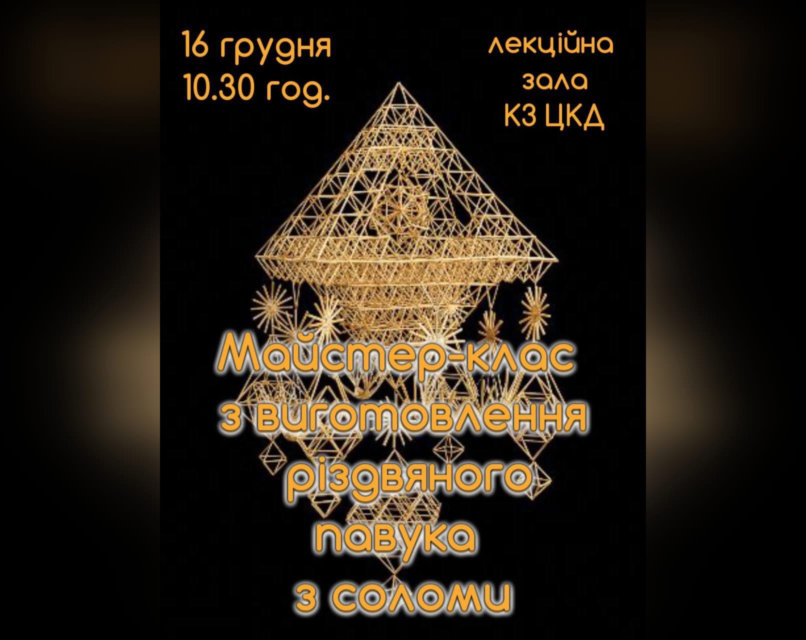 У Крижопільській громаді проведуть майстер-клас із виготовлення різдвяного павука
