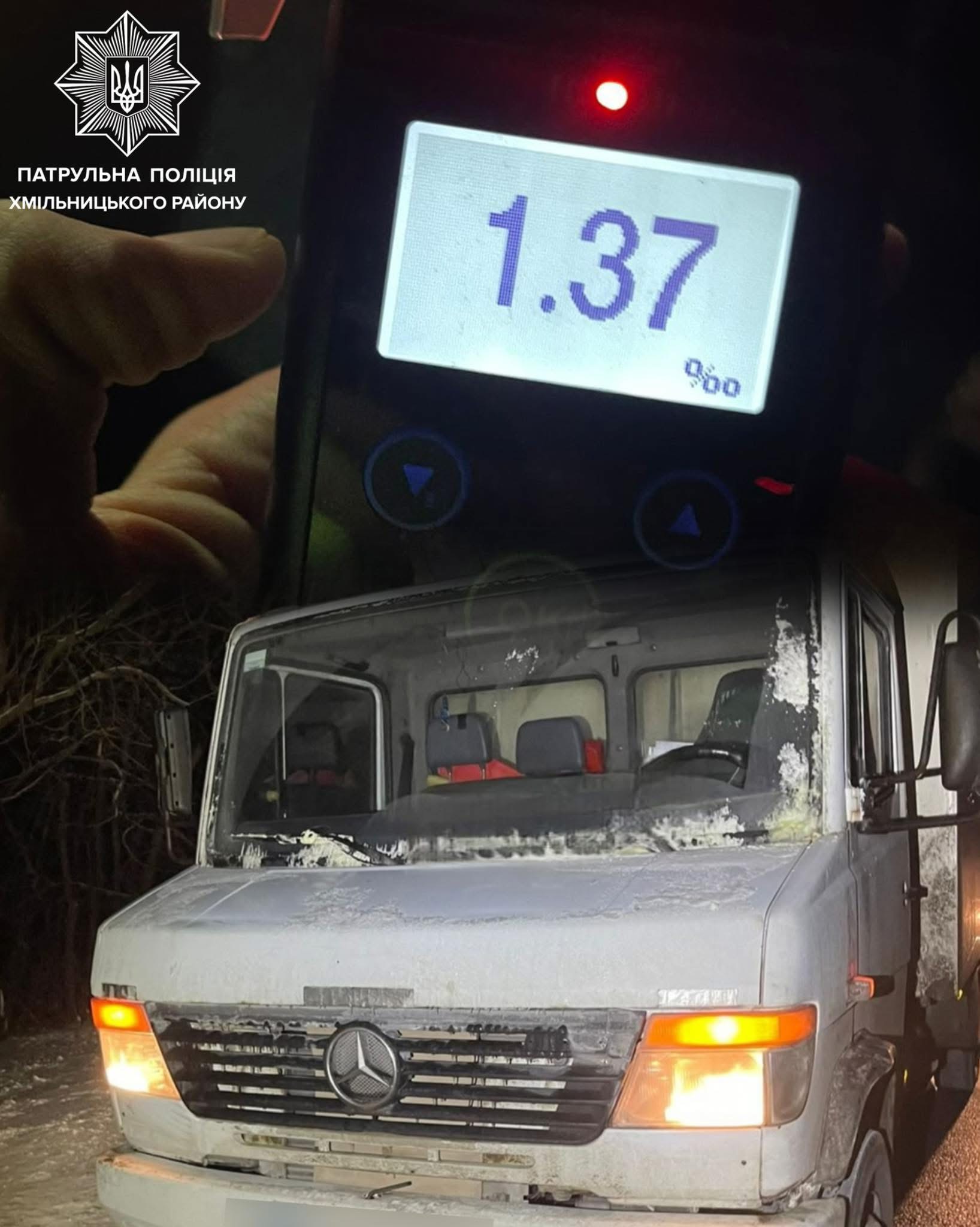 На автодорозі М-21 патрульні зупинили нетверезого водія вантажівки