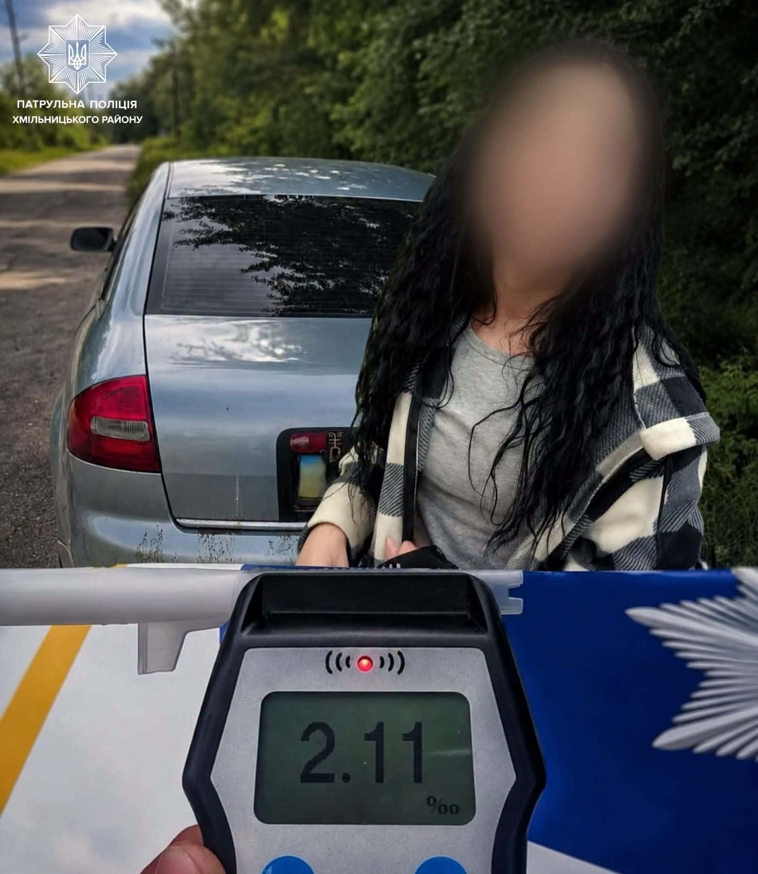 У Козятині патрульні зупинили нетверезу водійку Audi: алкотестер показав 2,11 проміле