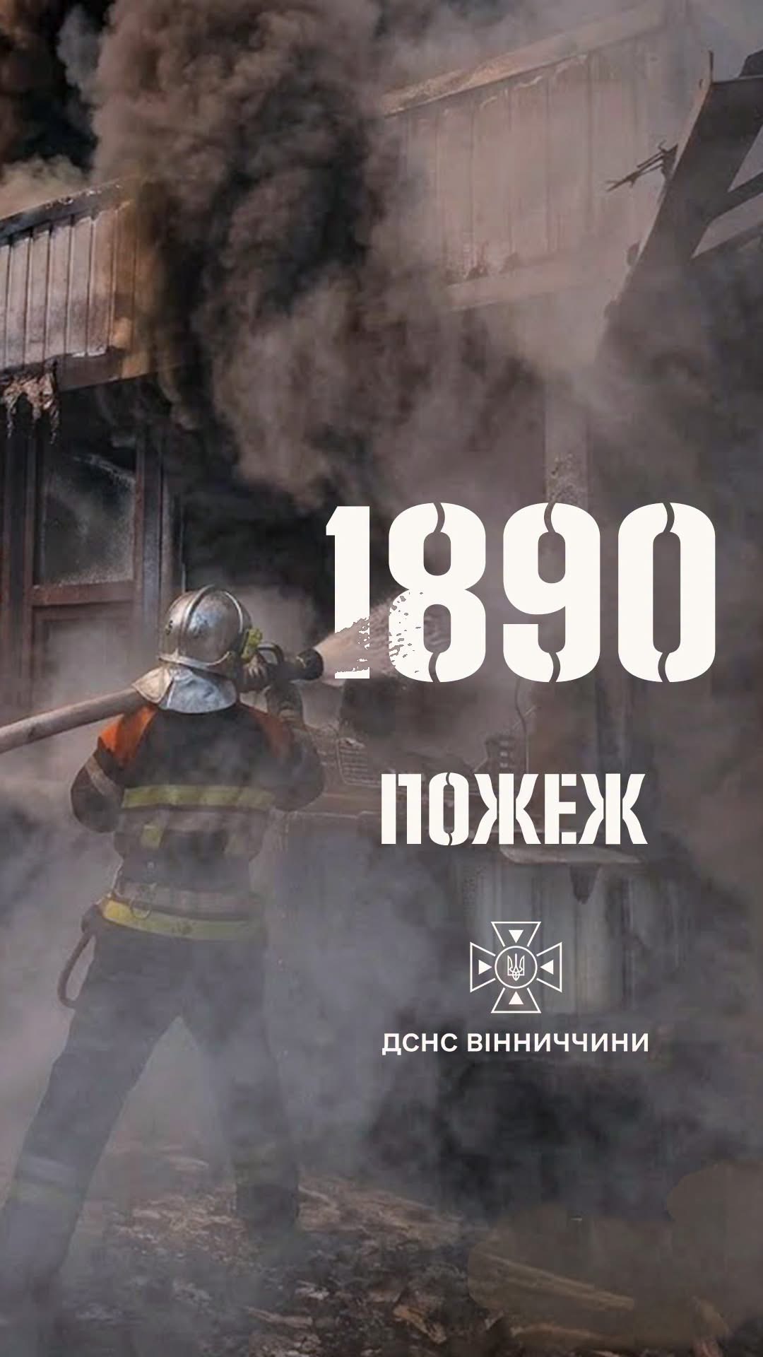 Від початку року на Вінниччині ліквідували вже 1890 пожеж: рятувальники закликають не нехтувати правилами безпеки