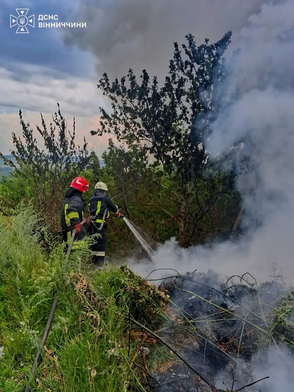 За добу на Вінниччині ліквідували вісім пожеж: горіла лікарня, гараж і легковик