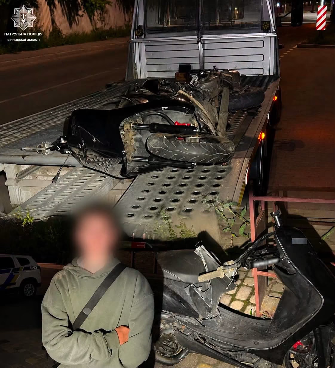 У Вінниці патрульні зупинили 17-річного водія скутера з ознаками сп’яніння