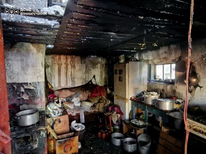 На Вінниччині за добу сталося дві пожежі у житловому секторі