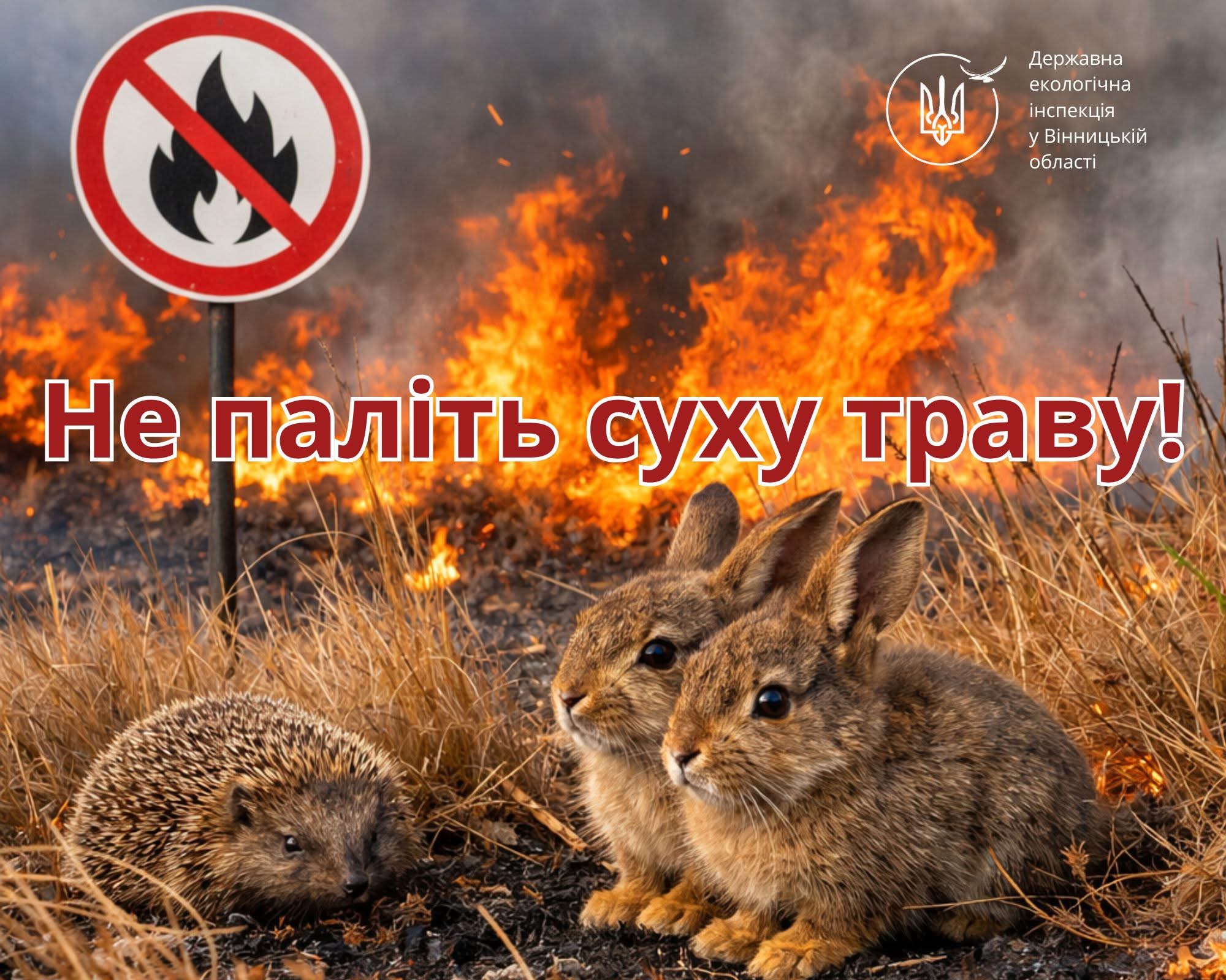  У Вінницькій області нагадують про небезпеку підпалів сухої трави