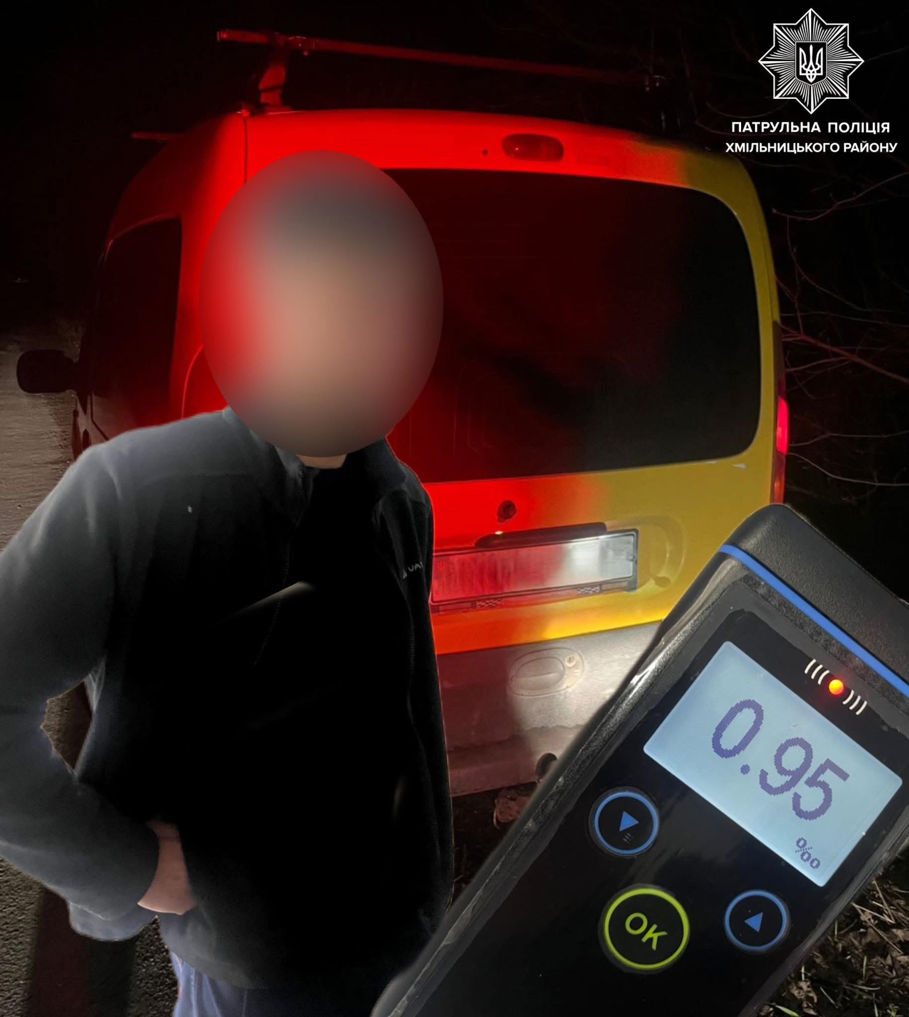 На Хмільниччині патрульні зупинили водія з ознаками сп’яніння