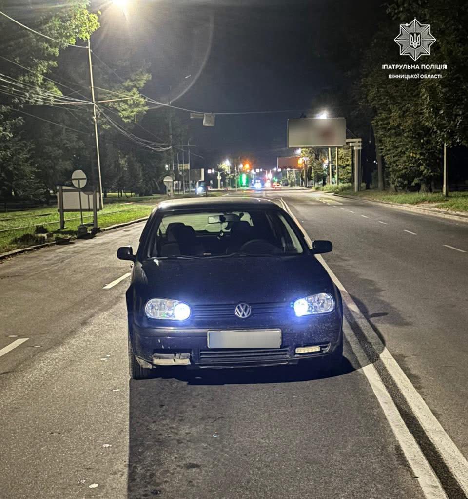 П’яний за кермом і без прав: у Вінниці патрульні зупинили порушника