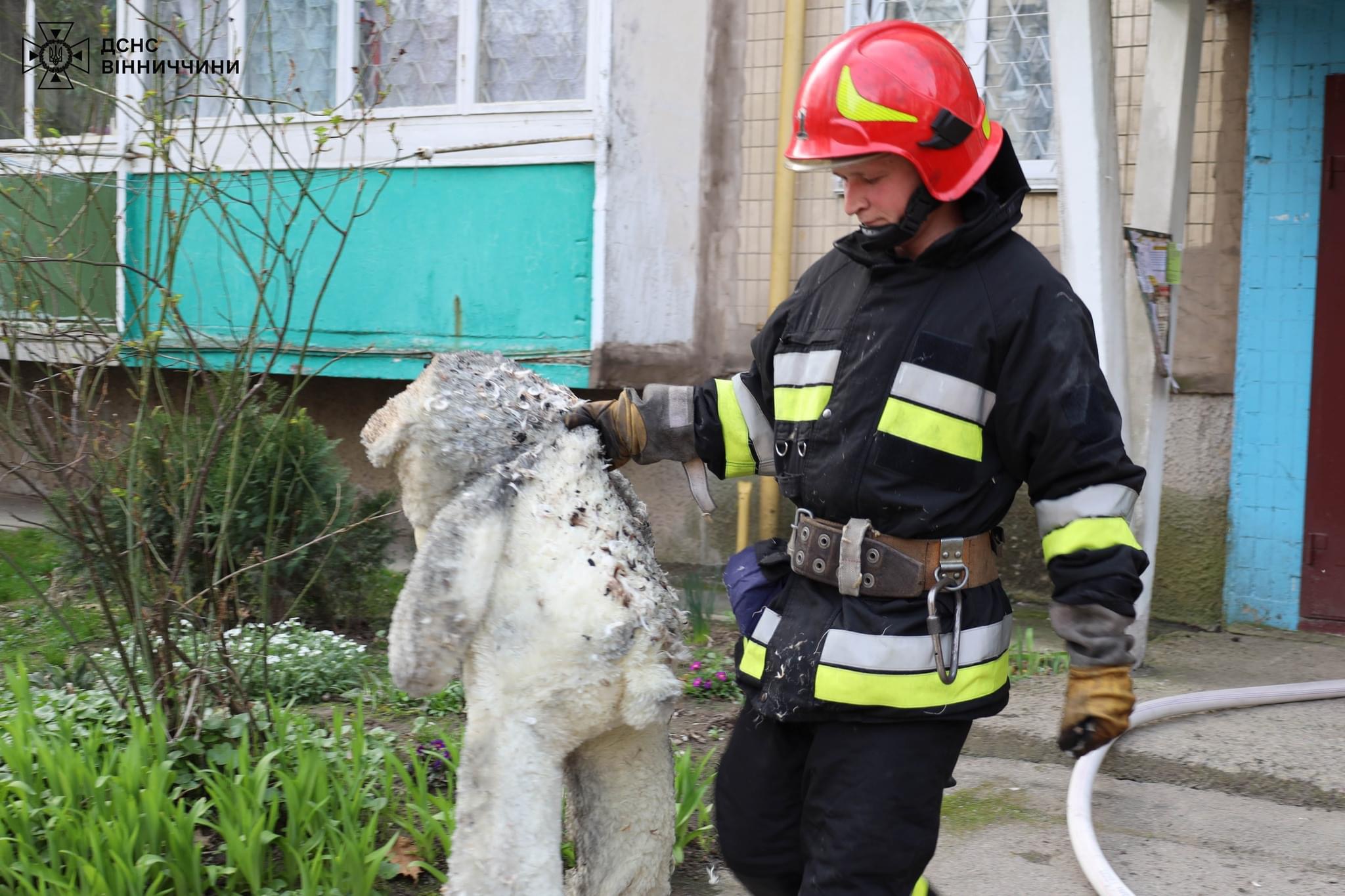 У Вінниці бійці ДСНС під час пожежі в квартирі врятували мати з дитиною