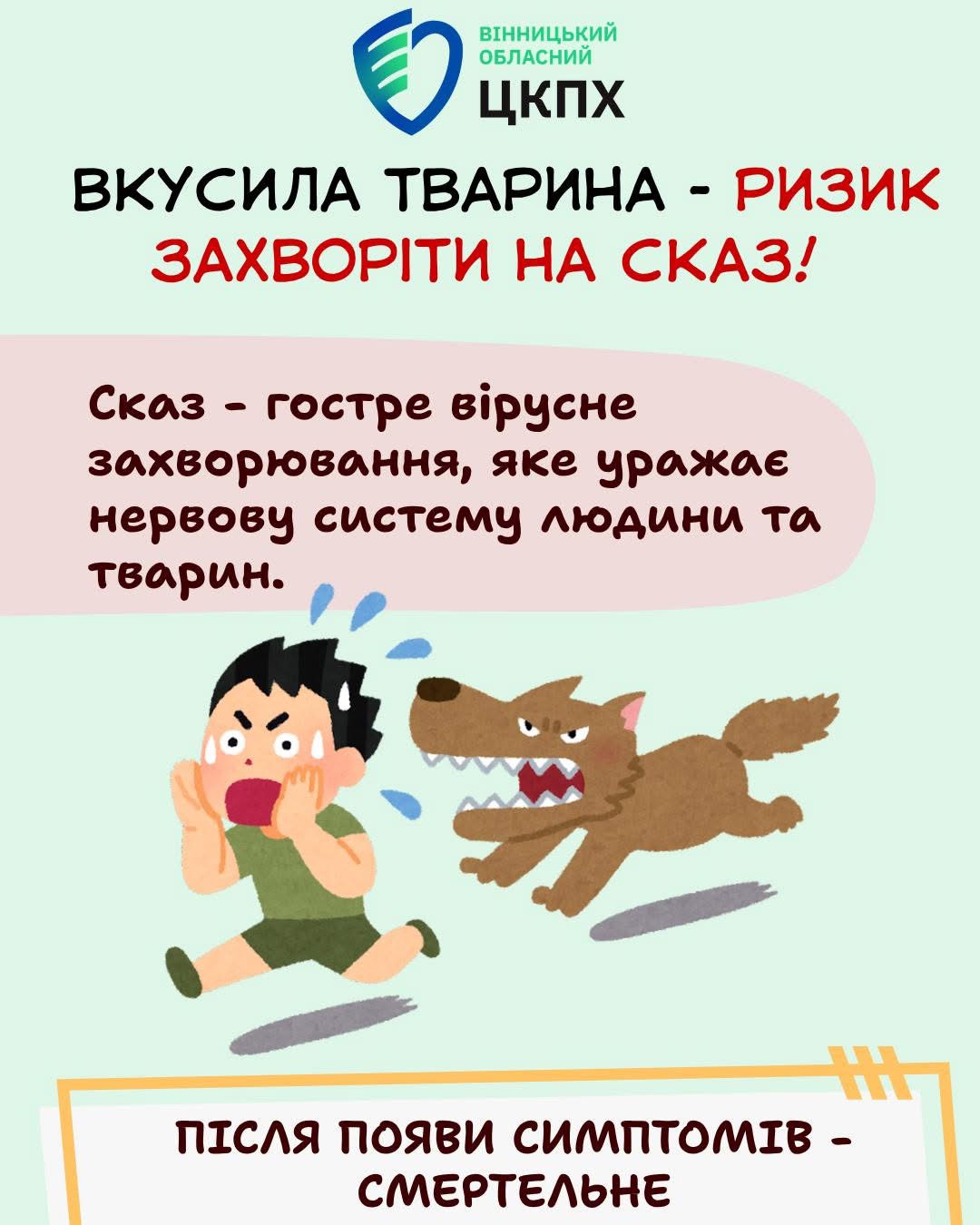 У Вінниці зафіксовано випадок сказу у собаки: мешканців закликають терміново звертатися до лікарів у разі контакту