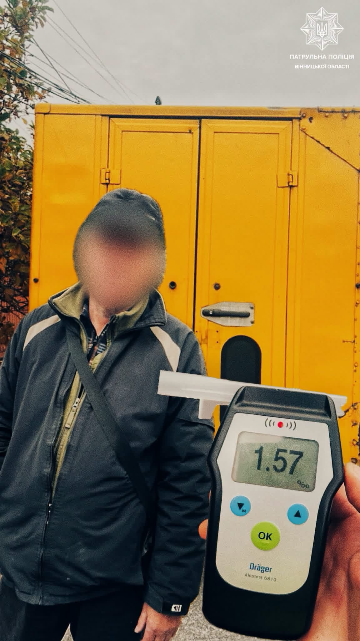 У Вінниці водій Mercedes-Benz Sprinter керував автомобілем із 1,57 проміле алкоголю