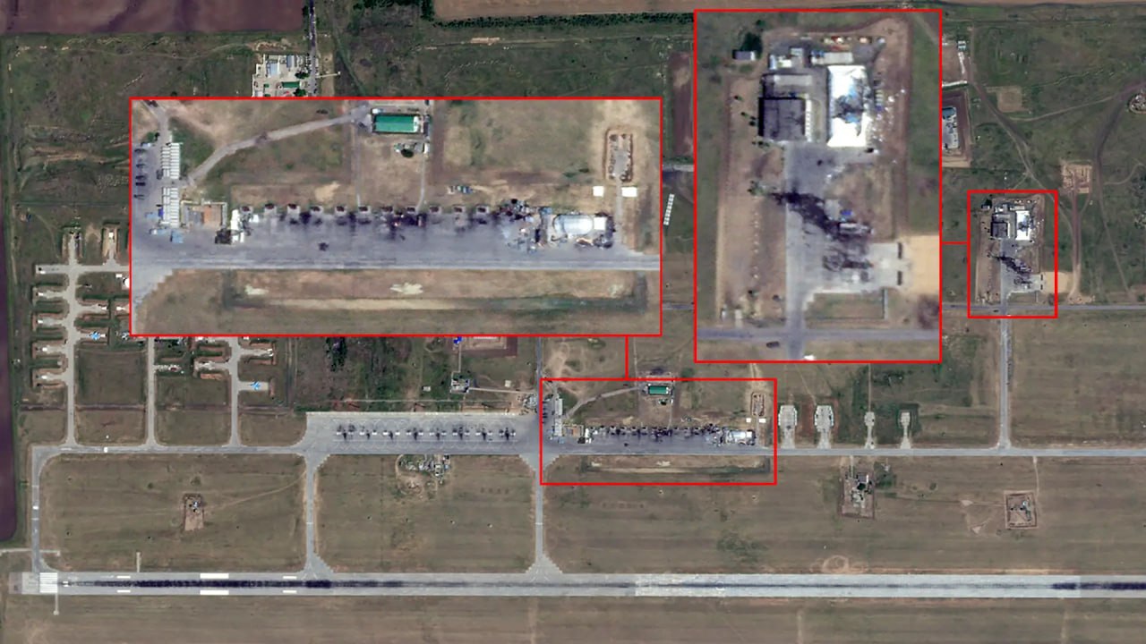 Очільник ГУР Буданов підтвердив, що в ніч на 14 червня аеродром у Морозовську атакували щонайменше 70 безпілотників.