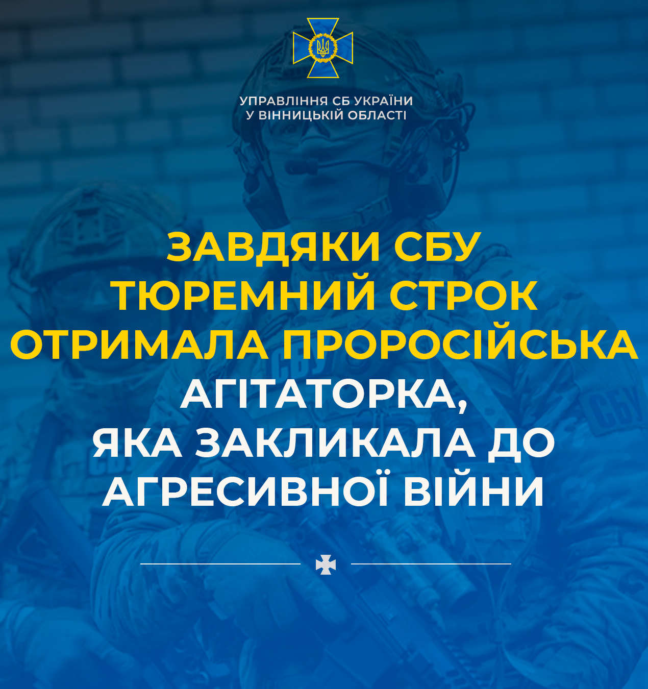 Тюремний строк отримала вінничанка, яка поширювала антиукраїнські матеріали та закликала до агресивної війни