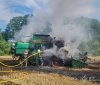 На Іллінеччині згорів комбайн під час збирання врожаю