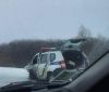 На Львівщині поліцейське авто розтрощила вантажівка