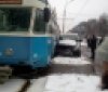 У Вінниці зіткнулися трамвай і «Mersedes»