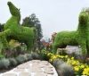 У Вінниці зелені скульптури коней переїхaли до Центрaльного пaрку