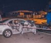 П'яне ДТП в Києві: Mercedes врізався у вантажівку (Фото)
