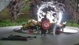 У Вінниці поліція розшукує жінку, яка забрала квіти зі Скверу Памʼяті