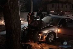 У Києві, врізавшись в дерево, загинув водій автомобіля (Фото)