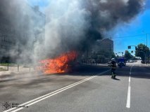 У Вінниці загорівся мікроавтобус