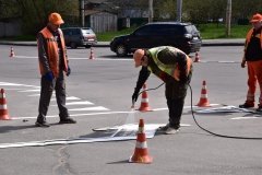 У Вінниці оновлюють дорожню розмітку 