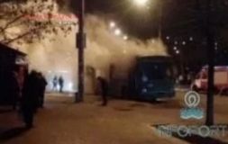 В Одесі вибухнув тролейбус (Відео)
