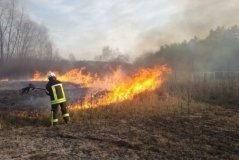 На Вінниччині рятувальники гасили суху траву