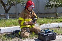 У Жмеринському районі рятувальники тренувалися гасити умовну пожежу на зерносховищі