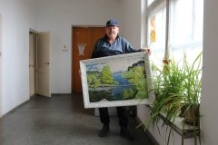 Син вінницького митця подарував громаді портрет першого директор художнього музею Іллі Безбaхa 