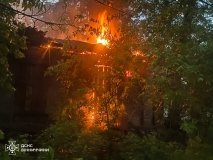 На Хмільниччині блискавка влучила у господарську будівлю: загорівся дах