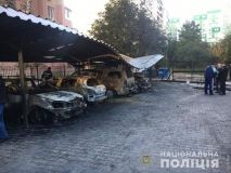 Нa aвтостоянке в Одессе сожгли пять aвтомобилей
