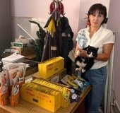  Ладижинські енергетики передали зооволонтерам понад 150 пачок корму для безпритульних тварин