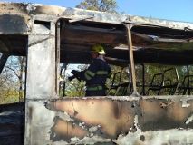 На Дніпропетровщині під час руху загорівся автобус із пасажирами