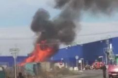 У Вінниці сталась пожежа біля торгового центру (Відео)