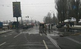 Масштабна ДТП: у Києві згоріли чотири машини (Фото)