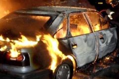 На Київщині вночі згоріли чотири автомобілі