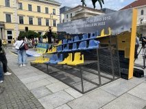 У Мюнхені встановили трибуну зруйнованого харківського стадіону перед першим матчем збірної України на Євро-2024
