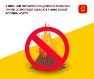 У Вінниці запрацювали мобільні групи, які контролюють спалювання сухої рослинності